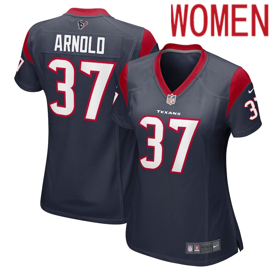 Women Houston Texans 37 Grayland Arnold Nike Navy Game NFL Jersey